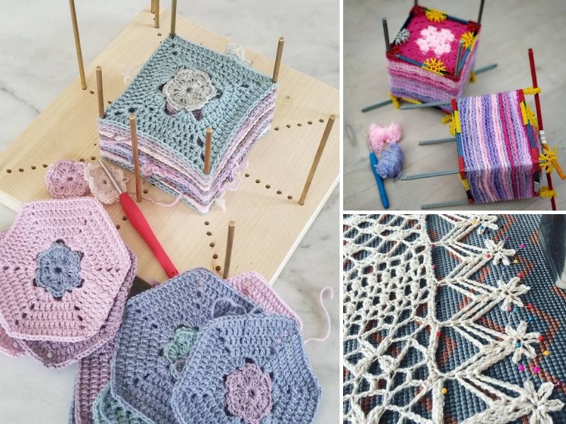 DIY Blocking Station for Crochet Squares