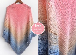 Lake Sunset Shawl - Free Crochet Pattern