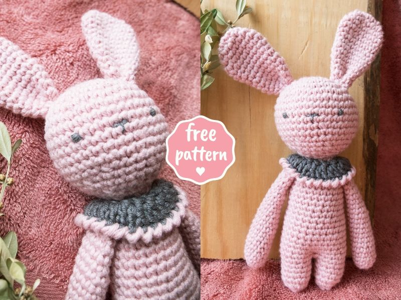 How to Embroidery Eyes on Amigurumi - For Bunny Crochet Pattern 