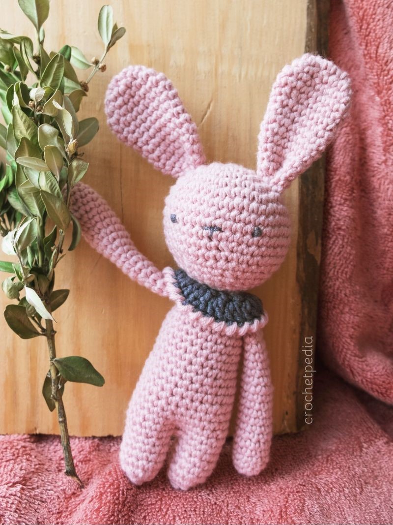 Rose Bunny Amigurumi Free Crochet Pattern