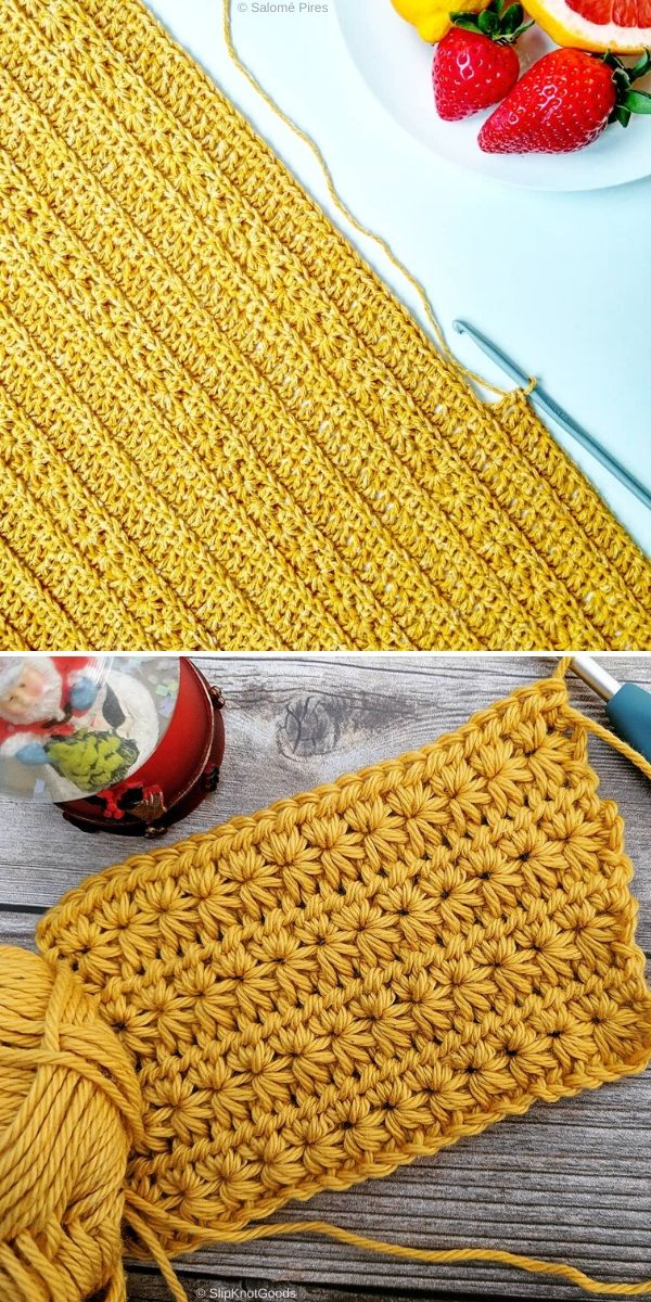 Golden Star Stitch by Salomé Pires and Slip Knot Goods