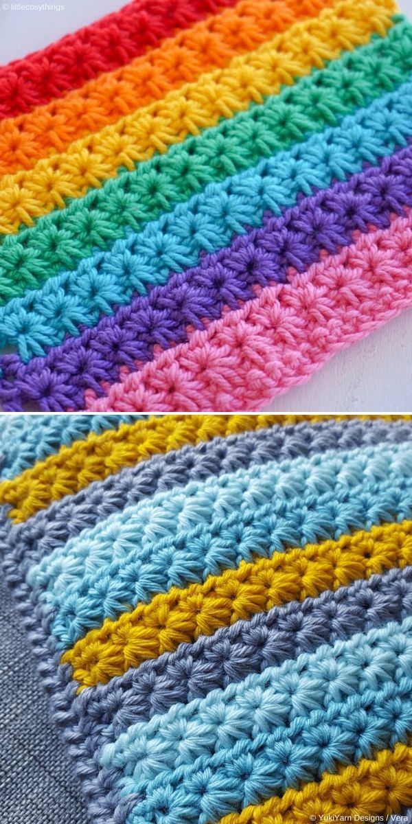 Star Stitch Crochet Patterns: Beautiful Star Stitch Crochet