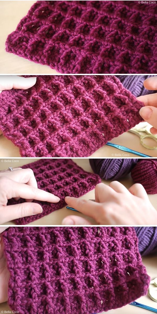 How to Crochet the Waffle Stitch - Avery Lane Creations