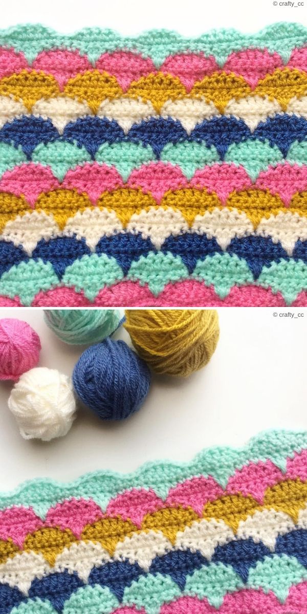 Crochet Clamshell Stitch - Free Patterns and Inspiration | Crochetpedia