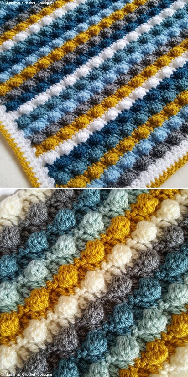 Bobble stitch blanket pattern hot sale