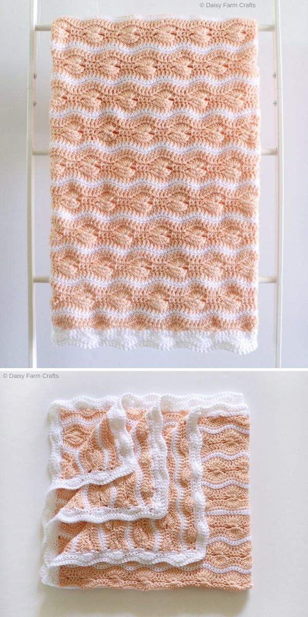 Crochet Catherine’s Wheel Waves Blanket by Daisy Farm Crafts Free Crochet Pattern