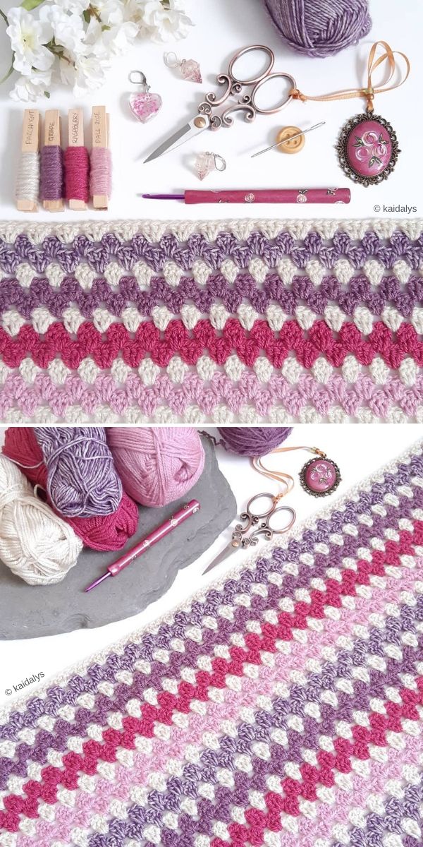 Granny Stripe Blanket by Kaidalys