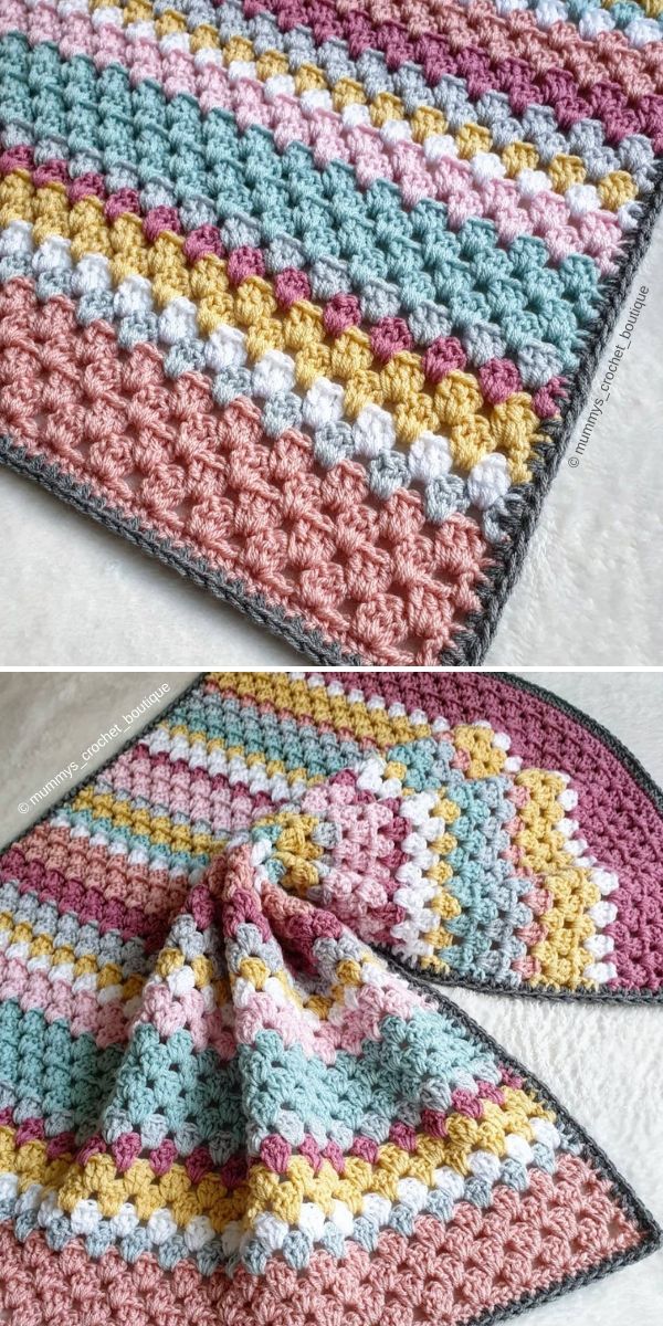 Granny Stripe Crochet Pattern (Easy For Beginners) - Annie Design