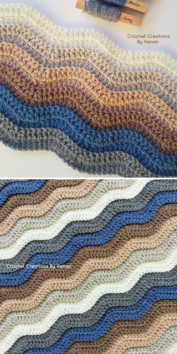 Crochet Ripple Stitch - Free Patterns And Inspiration | Crochetpedia