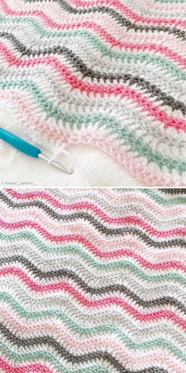 Ripple Stitch Blanket by Michelle of forever__autumn__