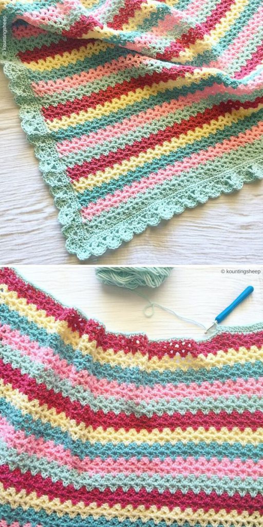 Easy V-Stitch Ideas - Free Patterns and Inspiration | Crochetpedia