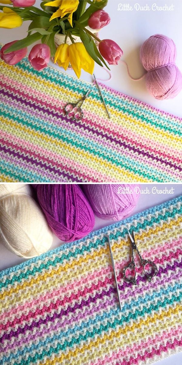 Crochet v stitch online baby blanket