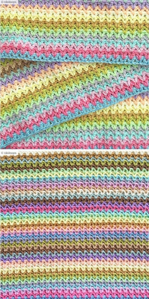 V-Stitch Blanket by nikiiloops