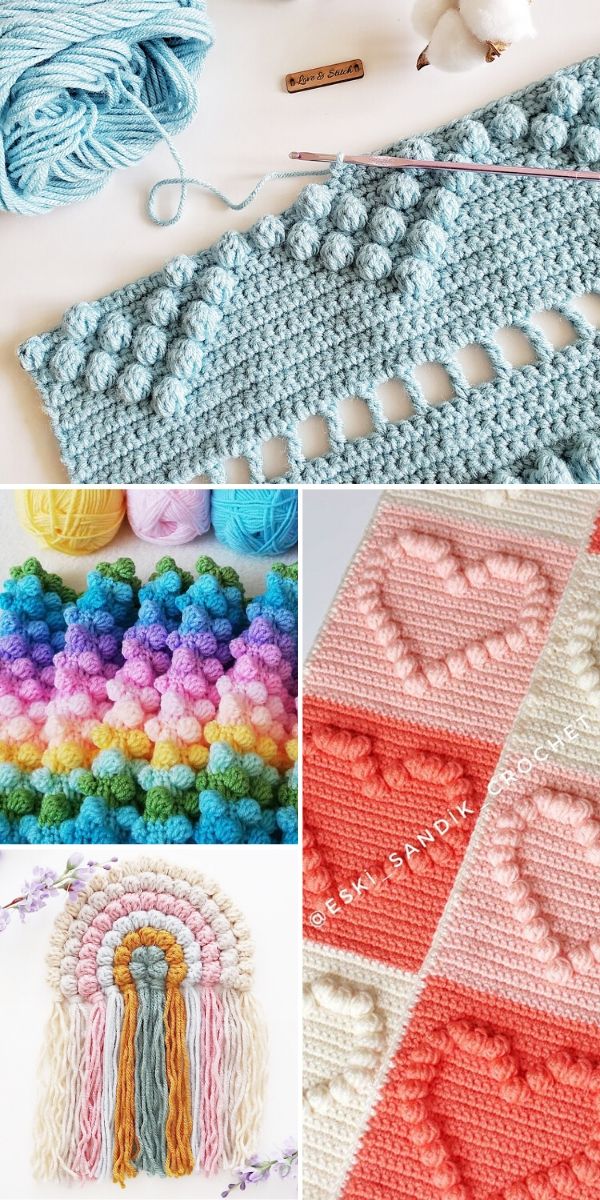 Popcorn stitch baby blanket hot sale