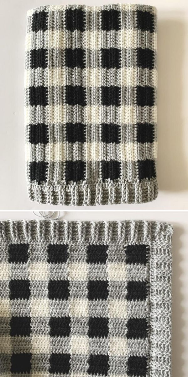 Gingham crochet blanket discount pattern