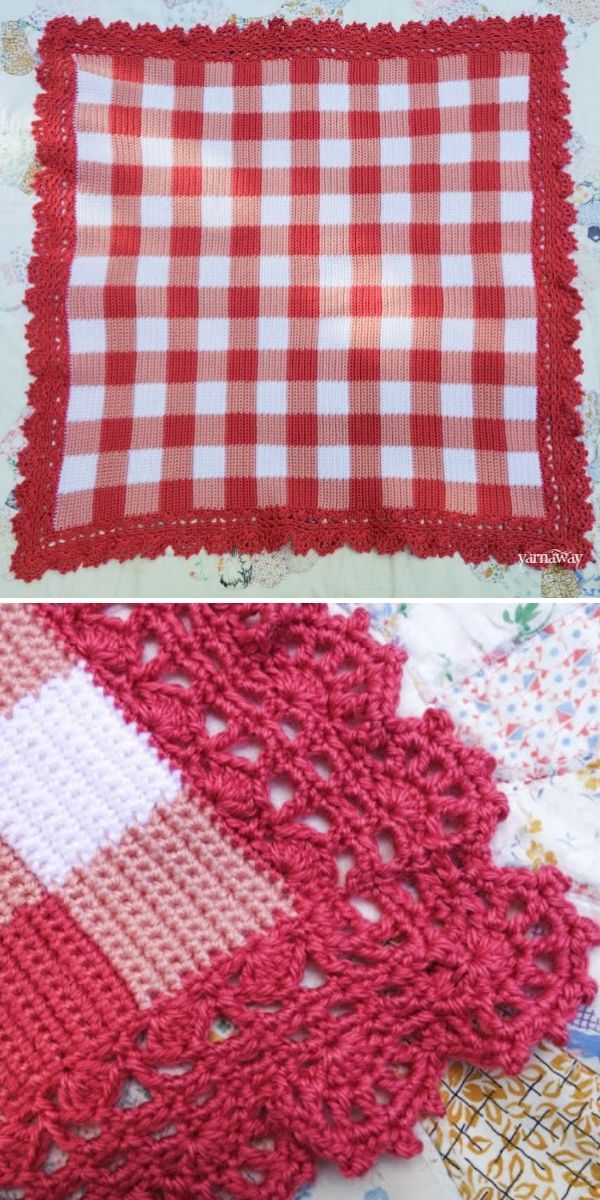 Pink hotsell gingham blanket