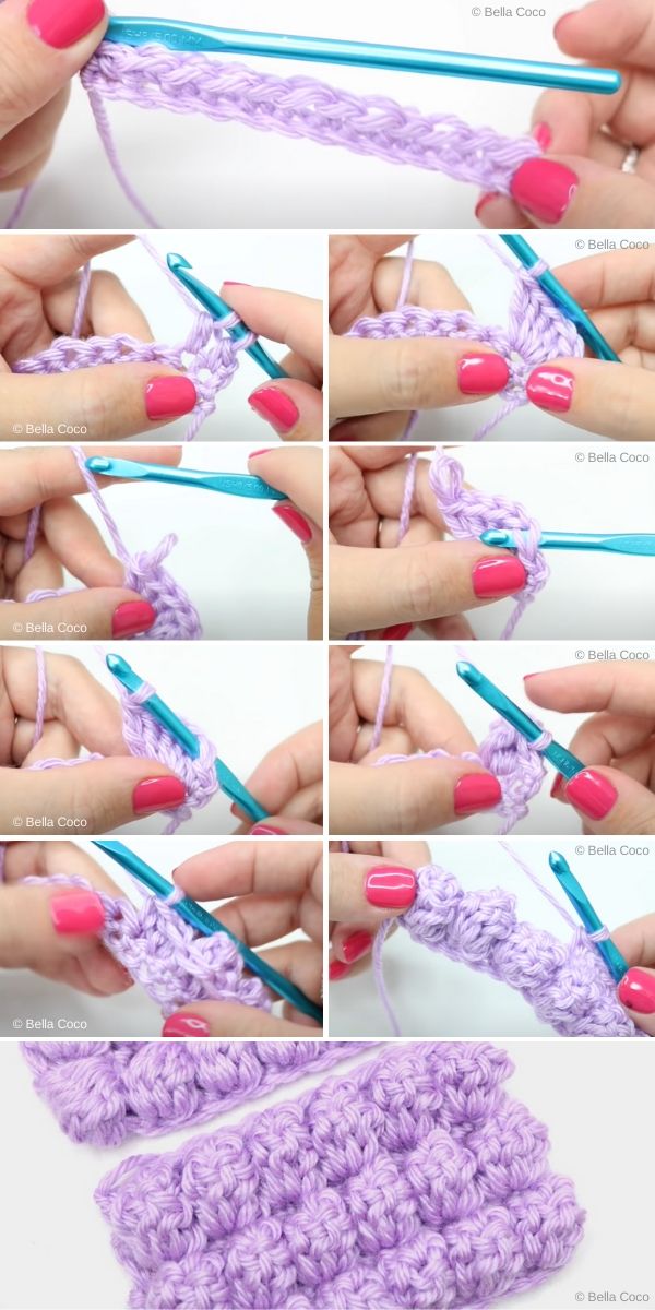 How to Crochet Popcorn Stitch - Step-by-step Tutorial - Sarah Maker