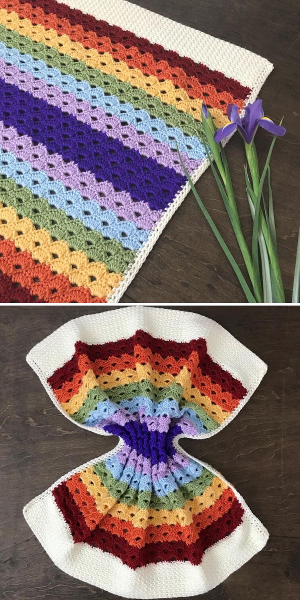 Rainbow Arcade Stitch Blanket 