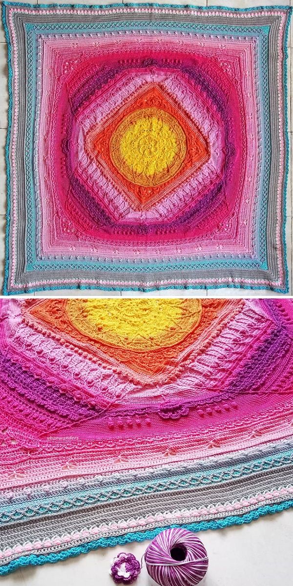 Pink and Yellow Sophie's Universe Blanket
