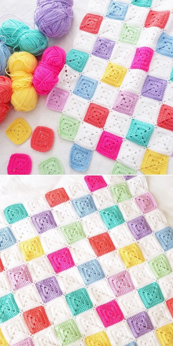 Multicolor Battenberg Blanket