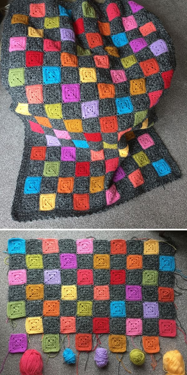 Crochet Square Battenberg Blanket Free Pattern Crochetpedia