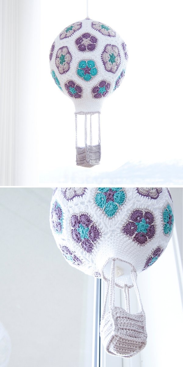 African Flower Crochet Balloon