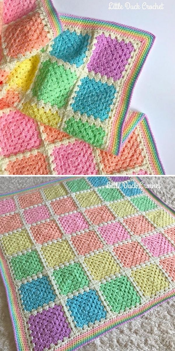 colorful square blanket
