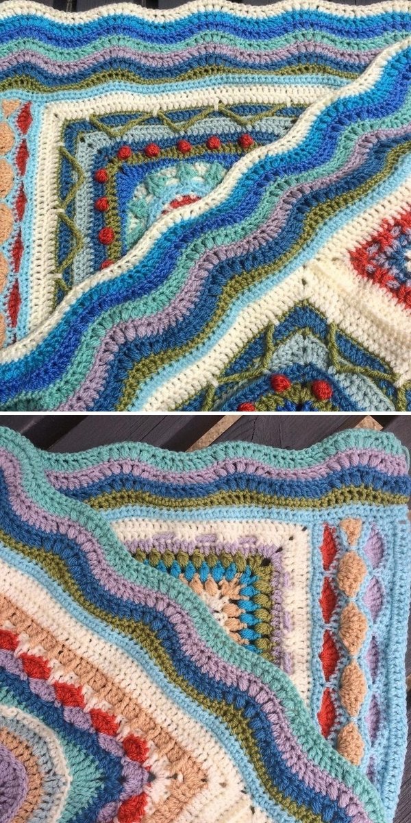 30 Crochet Edging Patterns (Crochet Borders for Blankets) - Six