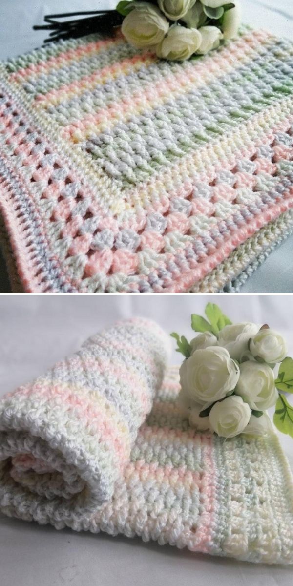 pastel baby blanket