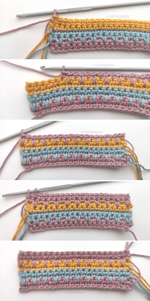 How to Crochet Spike Stitch tutorial 4