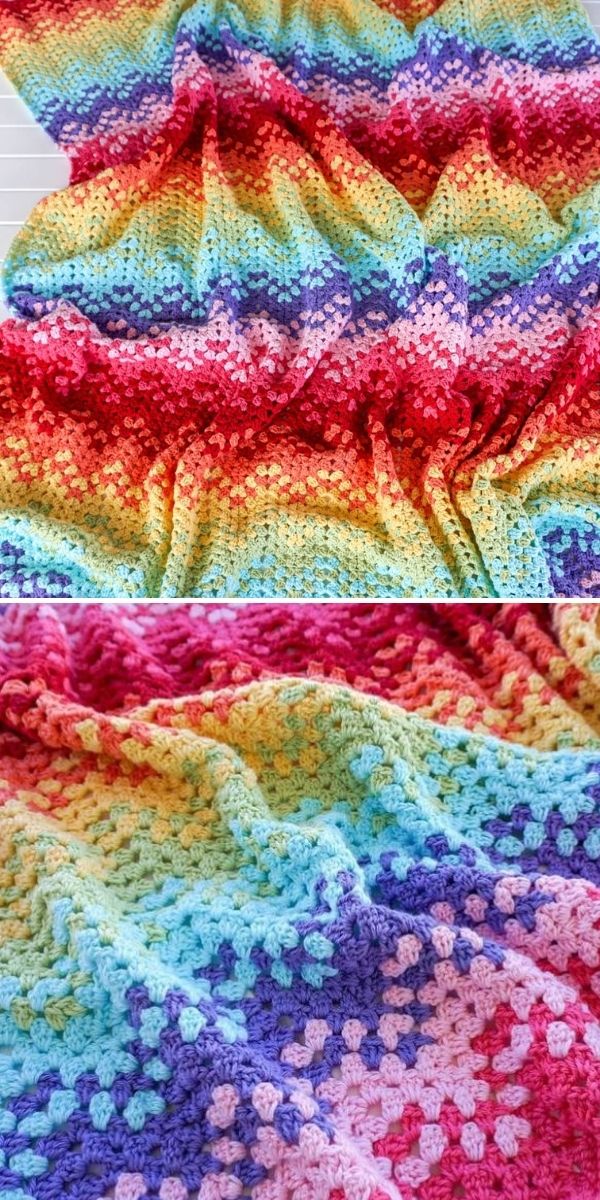 colorful rainbow blanket