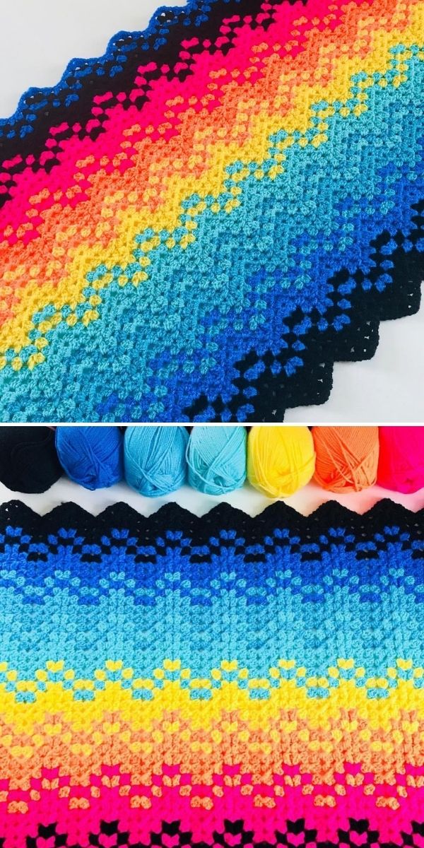 contrasting colors blanket