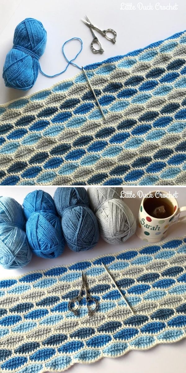 blue and brown blanket