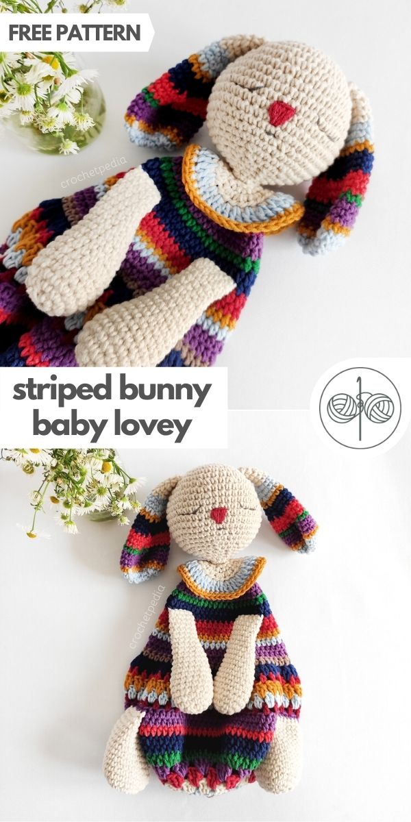 graphic with 2 photos of colorful bunny