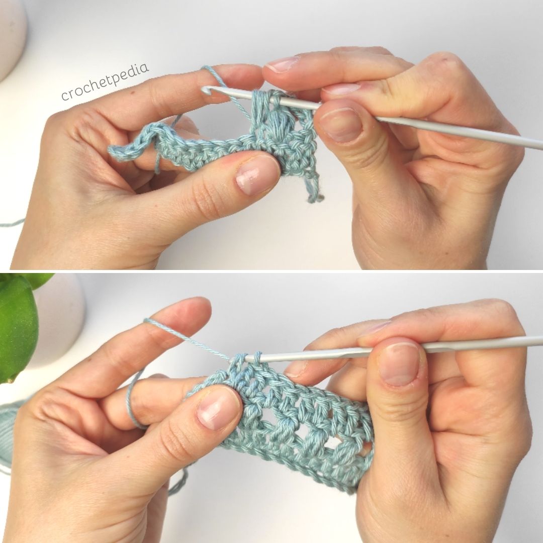 hands crocheting
