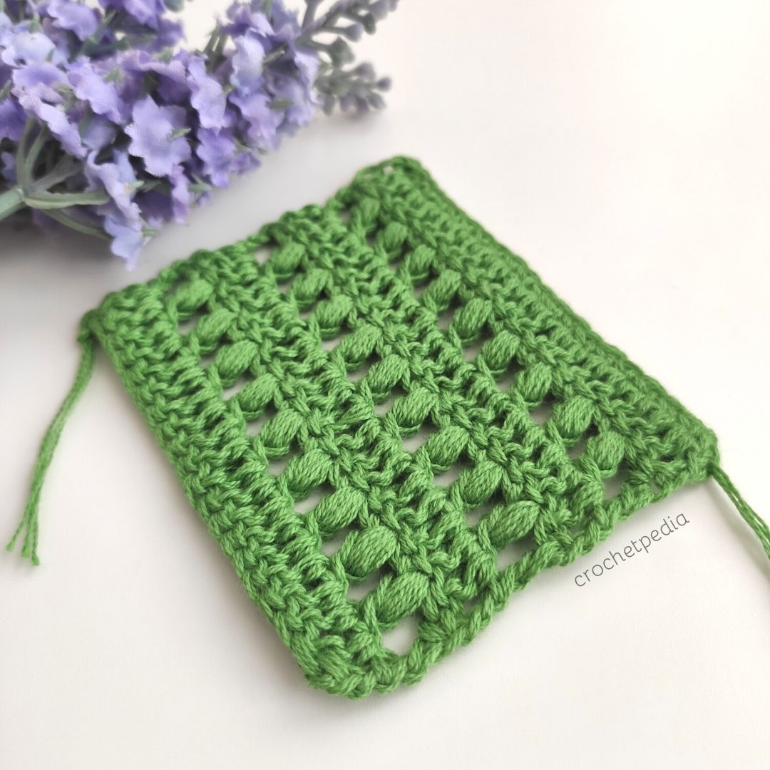 5 CROCHET STITCHES FOR BEGINNERS: V, Moss, Puff, Griddle & Shell 