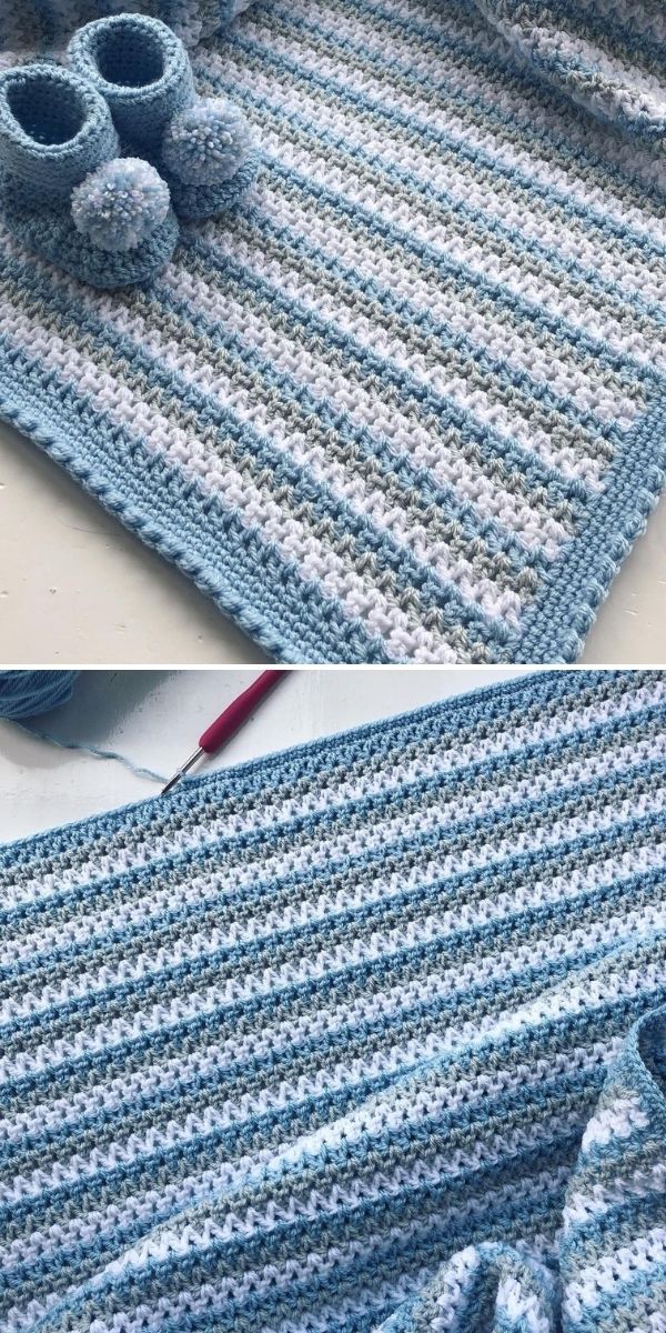 Double v best sale stitch crochet blanket