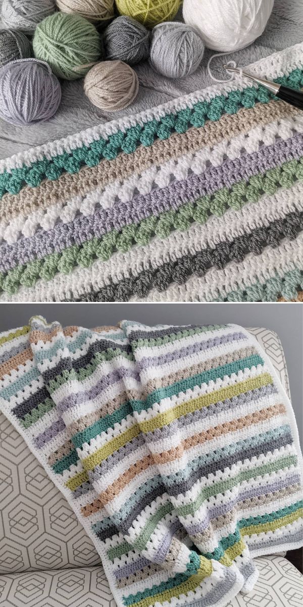 Attic 24 cosy stripe baby blanket hotsell