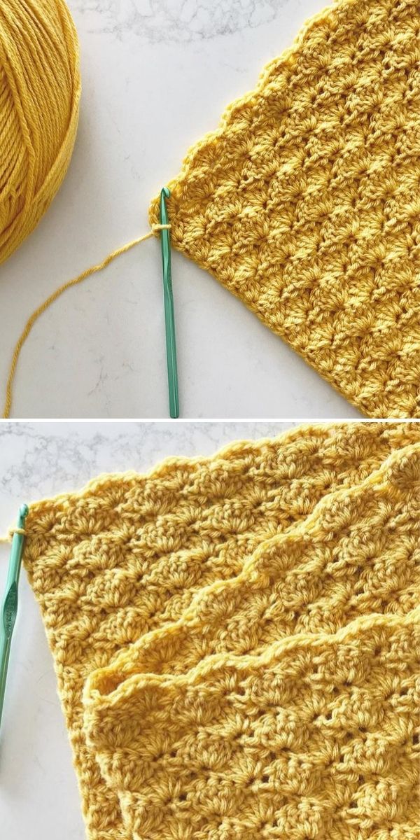 5 CROCHET STITCHES FOR BEGINNERS: V, Moss, Puff, Griddle & Shell