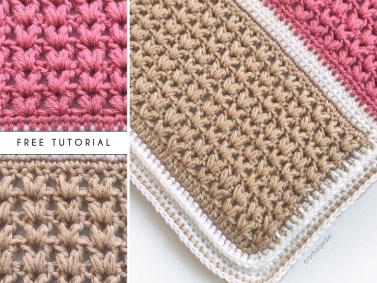How to Crochet Puffy V-Stitch – Video Tutorial and Written Pattern