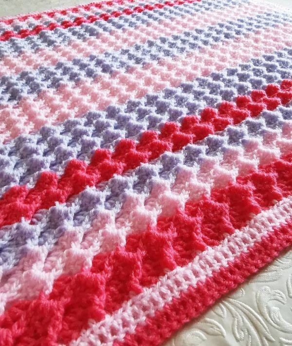 Crystal waves gingham blanket sale