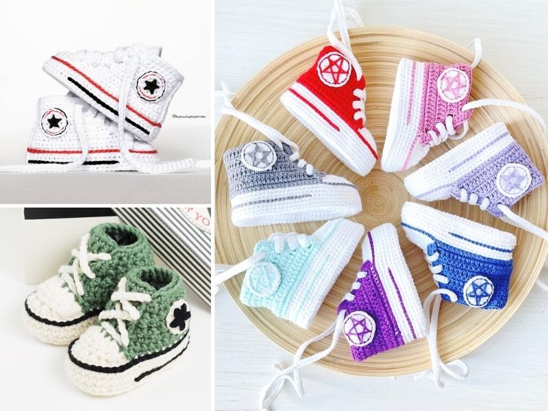 Converse baby 2025 booties crochet pattern