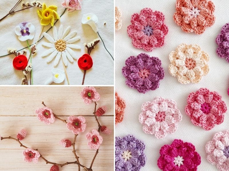 crochet flower tutorial beginner