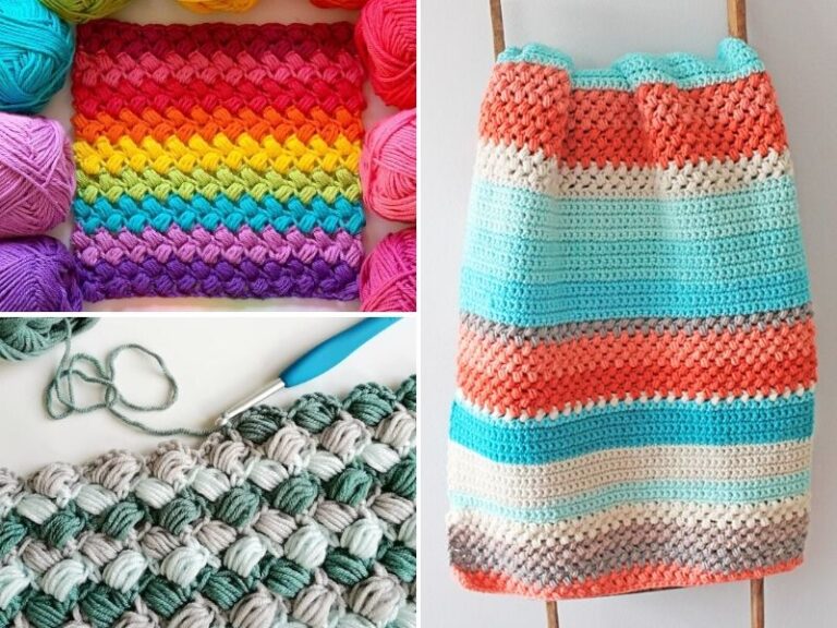 Bean Stitch and Elizabeth Stitch (Mini Bean Stitch) Crochet Ideas