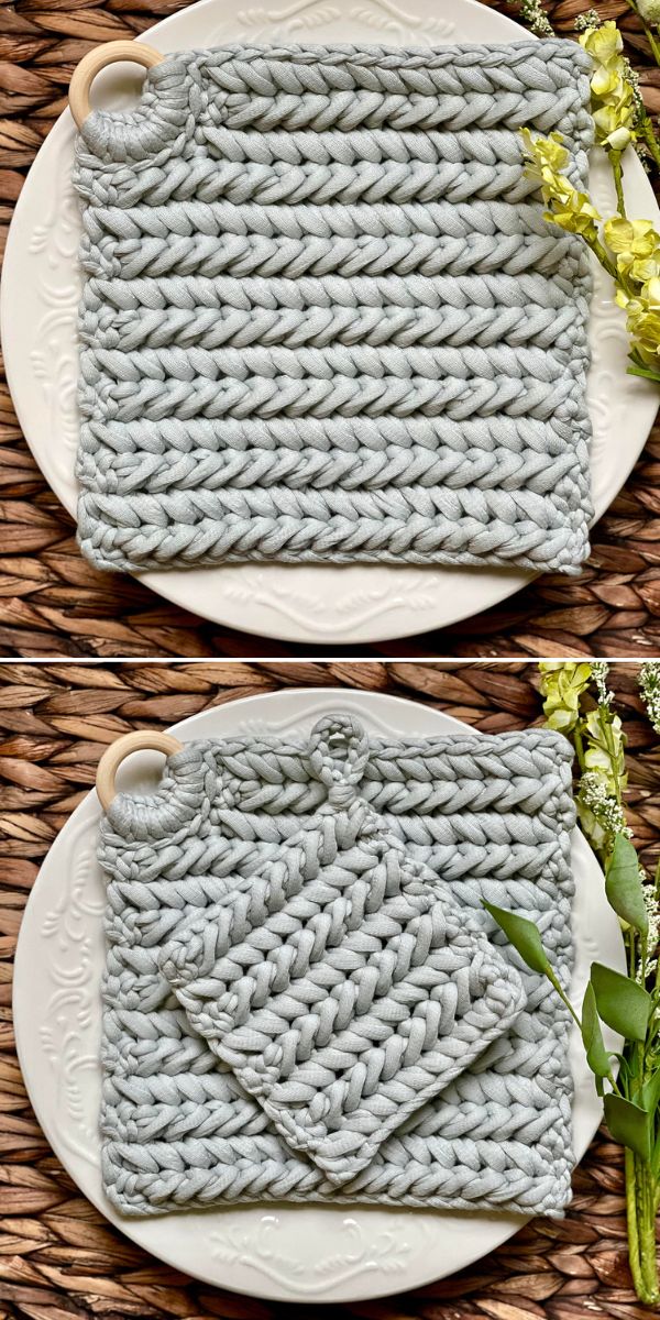 Ravelry: Basketweave Instant Pot Cover pattern by Sharon Hartley