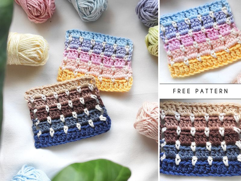 Crochet boxed block stitch best sale blanket pattern