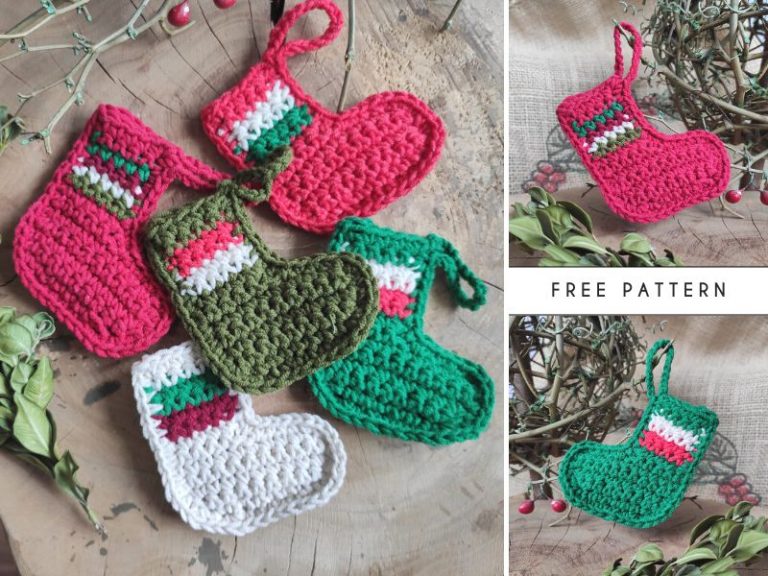 Last Minute Crochet Sock Ornament | Free Pattern