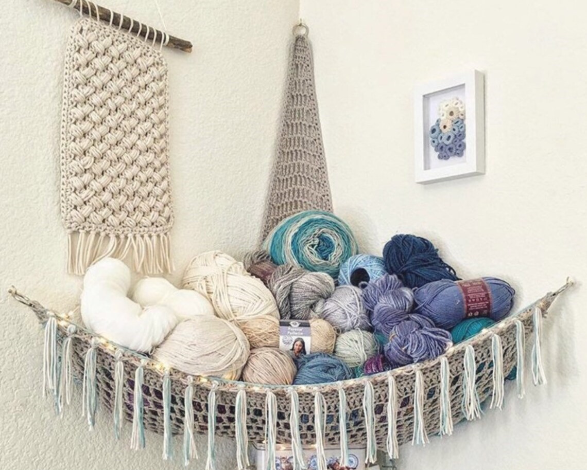 Hanging Yarn Storage Knitting Organizer Storage with 5