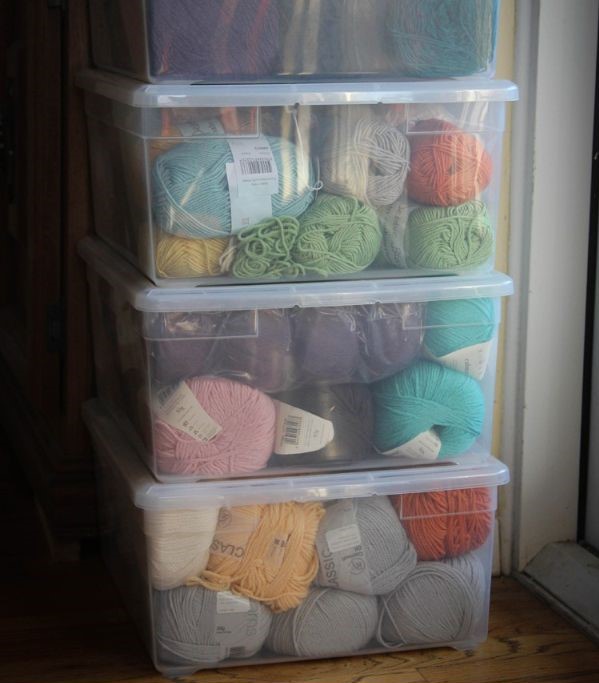 Easy DIY Yarn Storage Shelves Using Wooden Crates - Video Tutorial