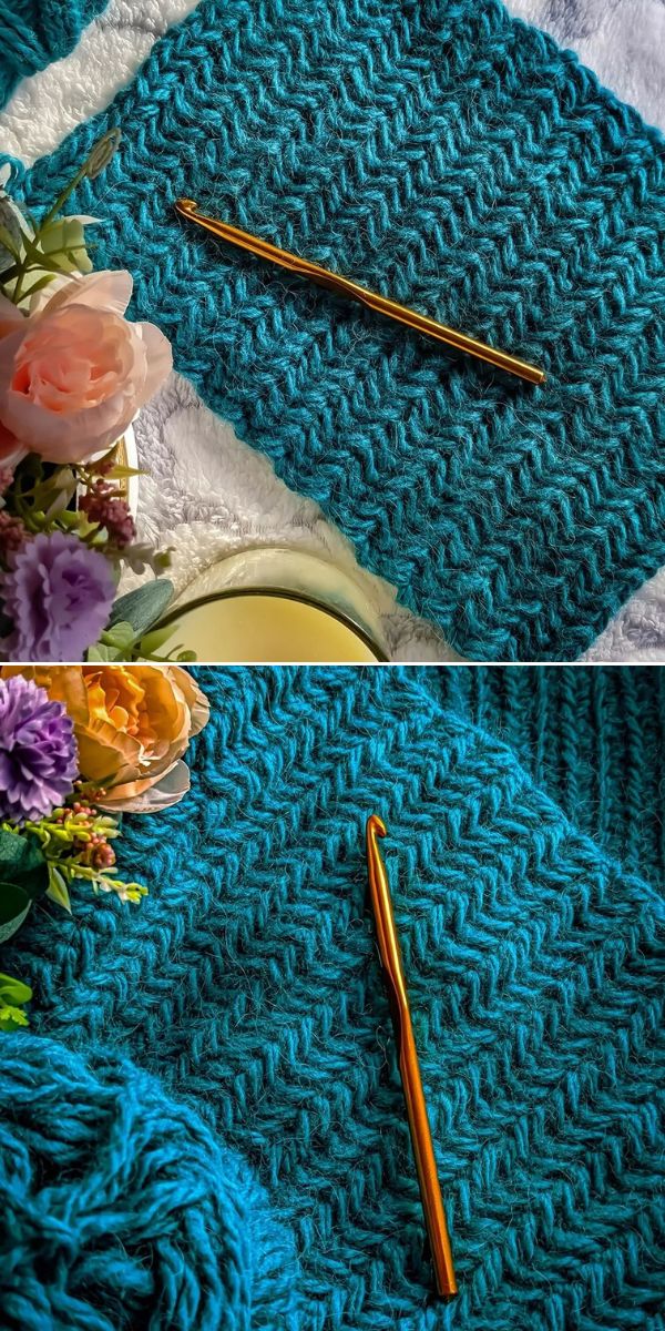 How to crochet HERRINGBONE STITCH - MyCrochetory